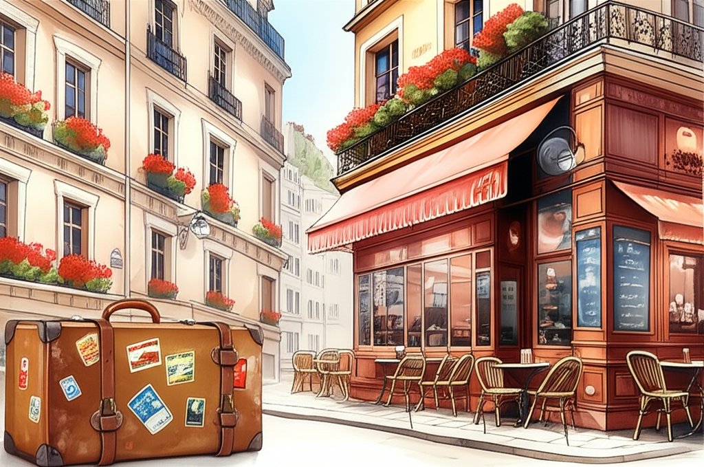 Affordable Paris: Charming neighborhood street scene beyond the typical tourist spots.