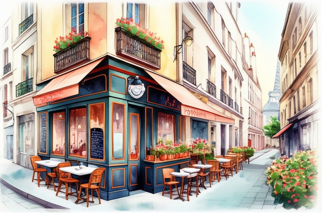 Paris itinerary planning: Eiffel Tower, map, croissant, key considerations.