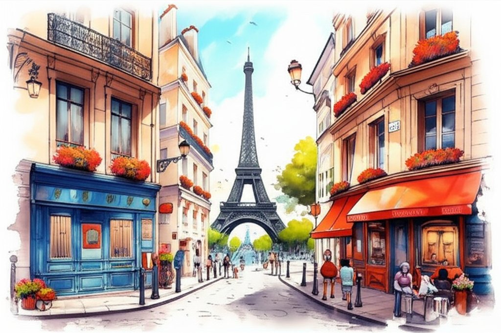 Paris neighborhoods guide image; Eiffel Tower, charming streets, find your perfect area.