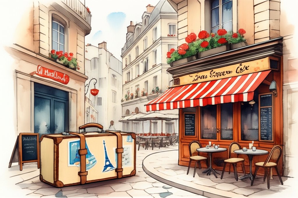 Decoding Paris: Iconic districts guide - Eiffel Tower, Louvre, Montmartre. Sightseeing map.