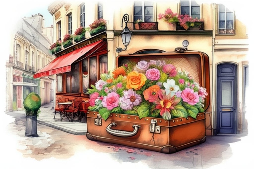 Paris seasons guide: Eiffel Tower, colorful trees, cafe, and sunny picnic.