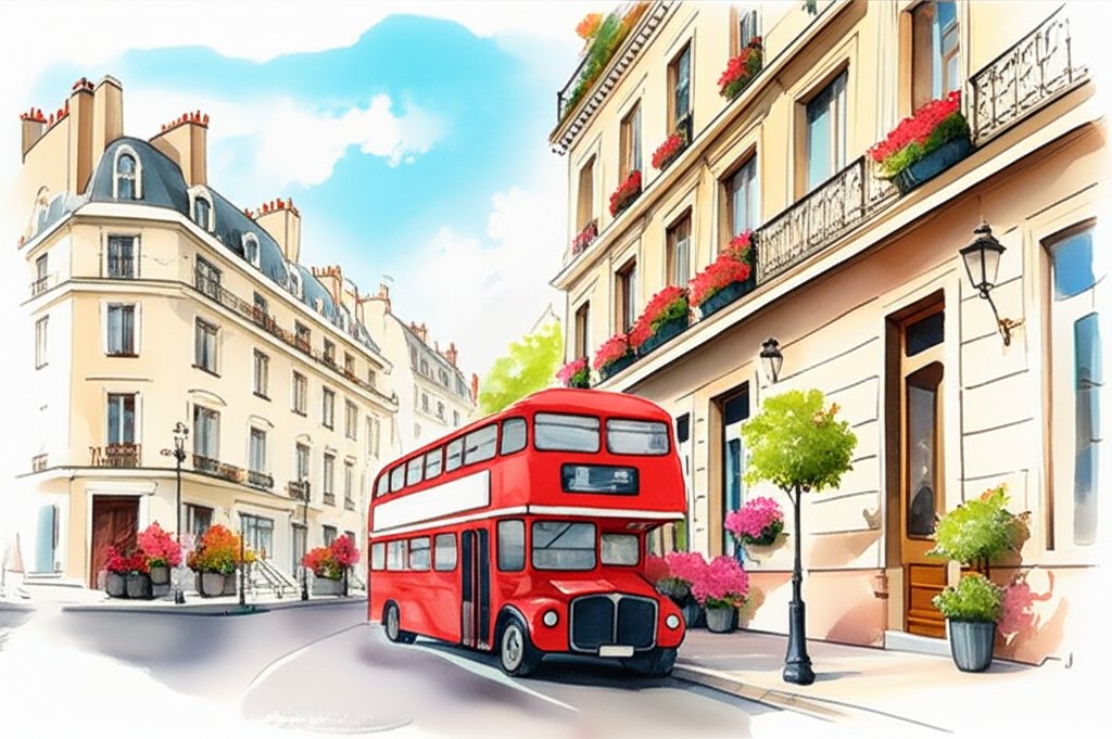 Charming hotel in central Paris: Eiffel Tower view, Parisian architecture.