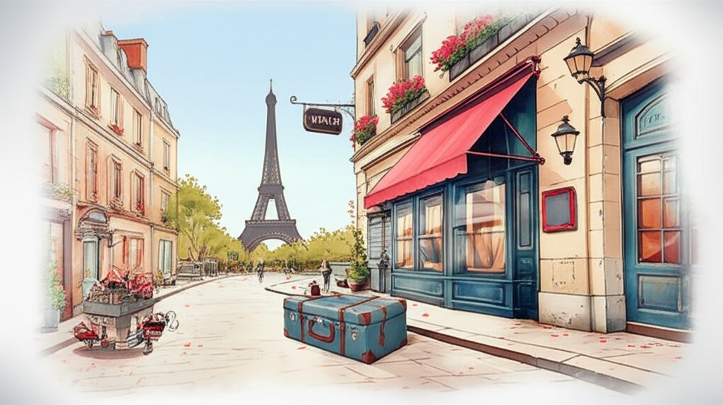 Packing list: Clothes neatly folded for Paris trip in June.